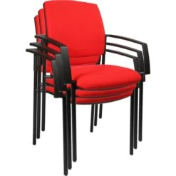 Topstar Besucherstuhl BtoB 10, Stapelbar, Armlehnen, Vierfußstuhl, Stoff, Rot, 2 Stück -Einrichtungsgeschäft 39a525f6e303c8999702414ea7d5140e8d019e5b besucherstuhl topstar btob 10 stapelbar