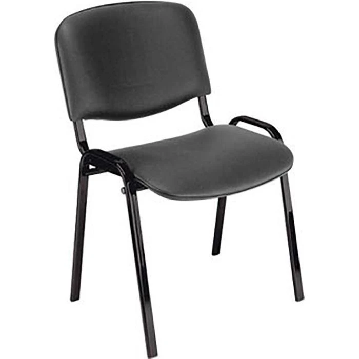 Nowy-Styl Iso Black Besucherstuhl 4 Stück, Kunstleder Schwarz, Vierfußstuhl Stapelbar 4 Nowy-Styl Iso Black Besucherstuhl 4 Stück, Kunstleder Schwarz, Vierfußstuhl Stapelbar – Bild 2