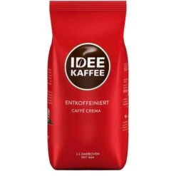 IDEE Kaffee Caffe Crema, Entkoffeiniert, Ganze Bohnen, 1kg