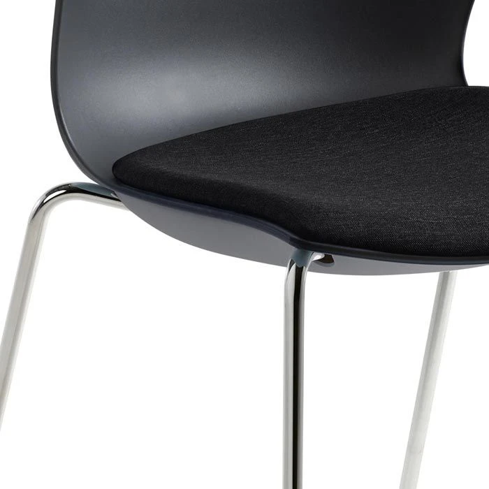 Mayer Besucherstuhl MyPRIMO, 2511 01, Stapelbar, Vierfußstuhl, Kunststoff/Stoff, Anthrazit/schwarz 4 Mayer Besucherstuhl MyPRIMO, 2511 01, Stapelbar, Vierfußstuhl, Kunststoff/Stoff, Anthrazit/schwarz – Bild 2