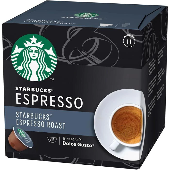 Starbucks Kaffeekapseln By Nescafe Dolce Gusto, Espresso Roast, 12 Kapseln, Für Dolce Gusto 3 Starbucks Kaffeekapseln By Nescafe Dolce Gusto, Espresso Roast, 12 Kapseln, Für Dolce Gusto