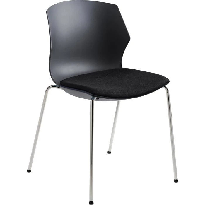 Mayer Besucherstuhl MyPRIMO, 2511 01, Stapelbar, Vierfußstuhl, Kunststoff/Stoff, Anthrazit/schwarz 3 Mayer Besucherstuhl MyPRIMO, 2511 01, Stapelbar, Vierfußstuhl, Kunststoff/Stoff, Anthrazit/schwarz