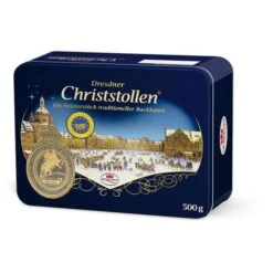 Dr.Quendt Stollen Dresdner Christstollen, In Edler Dose, Mit Rosinen, 500g