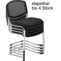 Nowy-Styl Iso Swing Ergo Mesh Besucherstuhl 2 Stück, Stoff/Netz Schwarz, Freischwinger -Einrichtungsgeschäft f7ff65d8f61fddbabd79410bc70653535ec310e8 besucherstuhl nowy styl iso swing ergo mesh