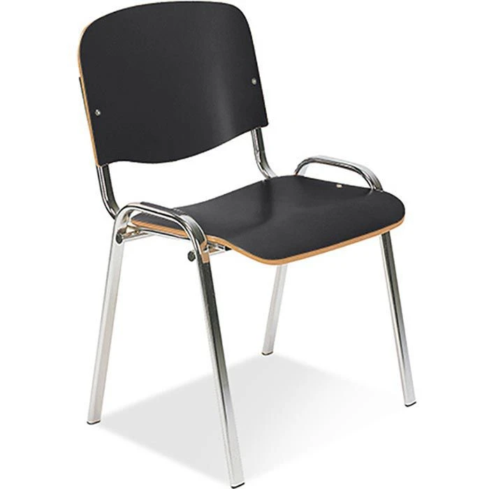 Nowy-Styl Besucherstuhl Iso Wood, Stapelbar, Vierfußstuhl, Holz, Anthrazit, 4 Stück 4 Nowy-Styl Besucherstuhl Iso Wood, Stapelbar, Vierfußstuhl, Holz, Anthrazit, 4 Stück – Bild 2