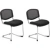 Nowy-Styl Iso Swing Ergo Mesh Besucherstuhl 2 Stück, Stoff/Netz Schwarz, Freischwinger -Einrichtungsgeschäft fb76847103ee5d0fff11631e5469e1fd7642e056 besucherstuhl nowy styl iso swing ergo mesh